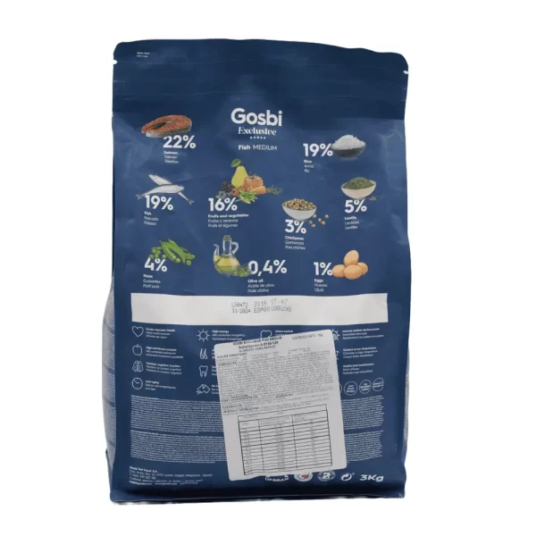 Alimento seco para Perro Exclusive Fish Medium 3 kg - Imagen 2